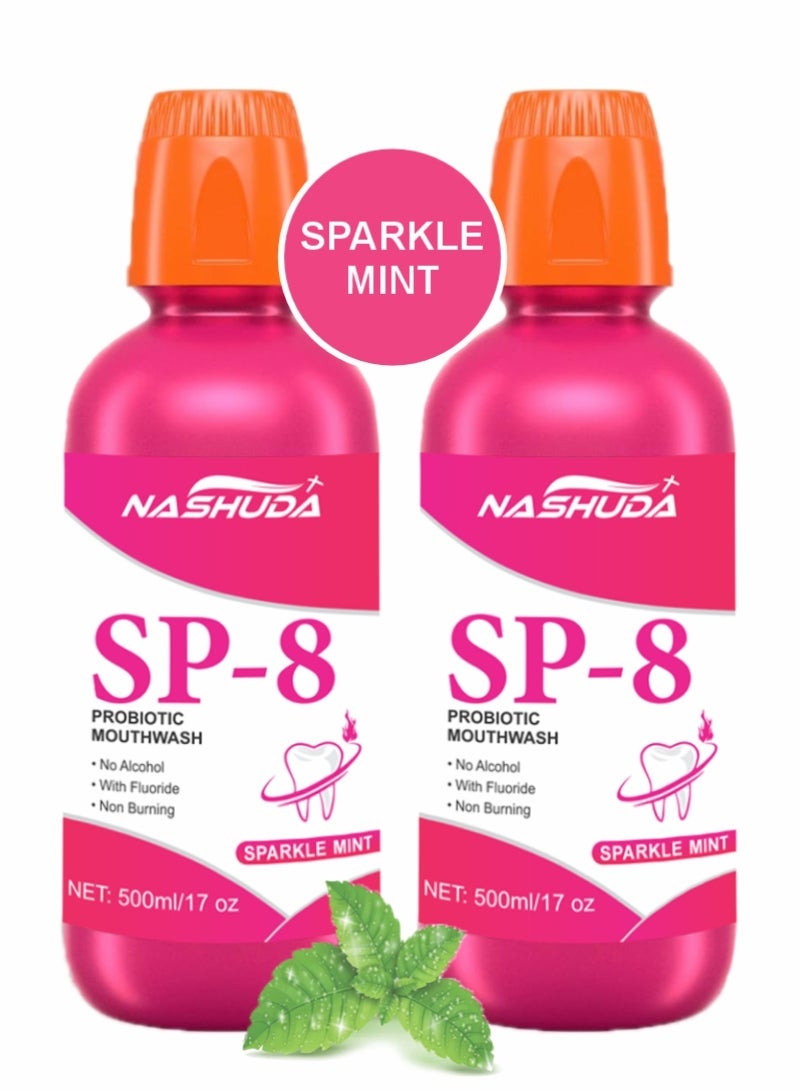 Sp-8 Sparkle Mint Anticavity Oral Rinse – Dentist Formulated for a Healthy, Confident Smile Pack Of 2
